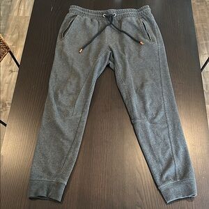 Gray Jogger Sweatpants with Drawstring Waistband